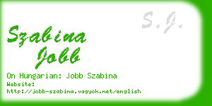 szabina jobb business card